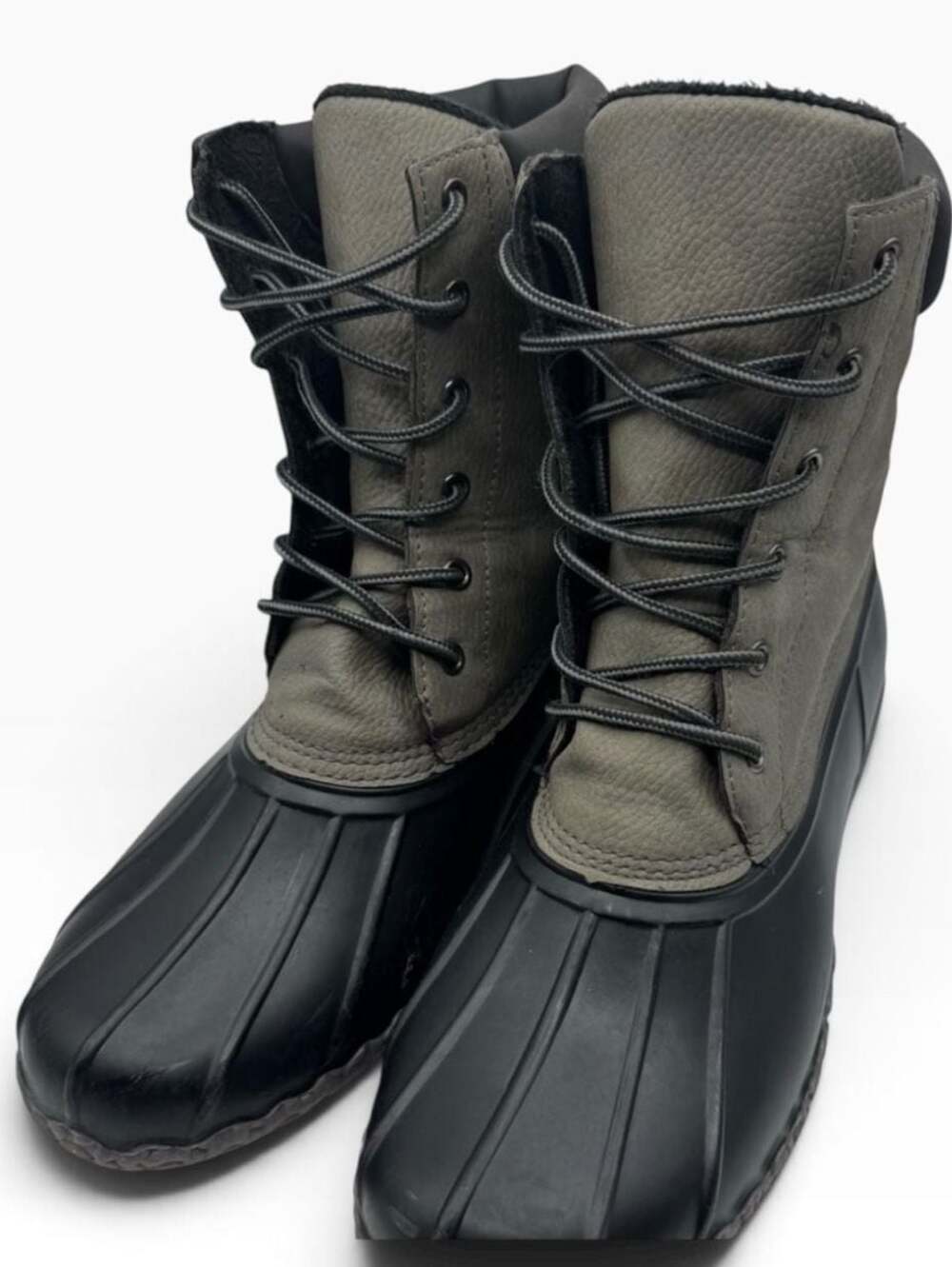 Weatherproof Adam II Men’s Size 12 Duck Boots Black Gray Winter Snow Lace Up